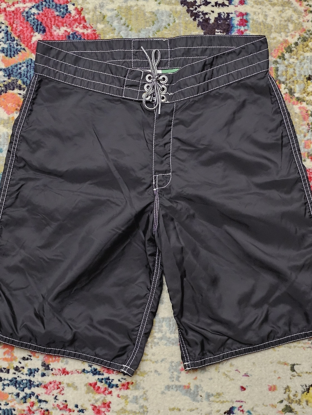 Birdwell Beach Britches Mens Size 32 USA Made Board Shorts 100% Nylon 9" Inseam